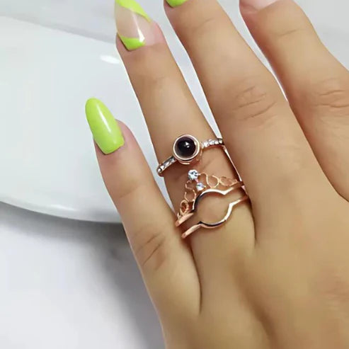 ¡EXCLUSIVO! 2 EN 1 ANILLO REAL (TE AMO +100 IDIOMAS) 👑👑👑