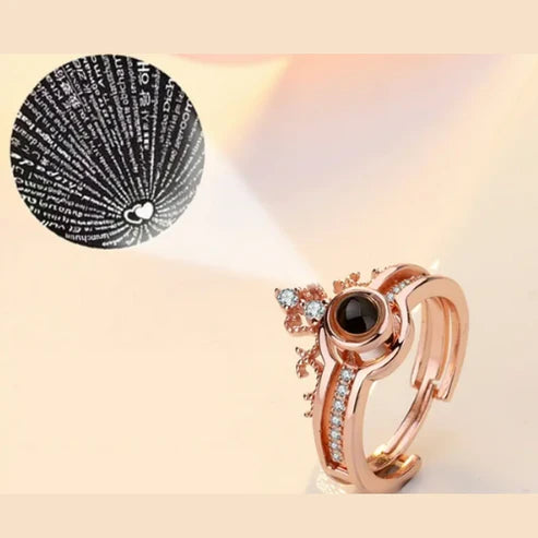 ¡EXCLUSIVO! 2 EN 1 ANILLO REAL (TE AMO +100 IDIOMAS) 👑👑👑